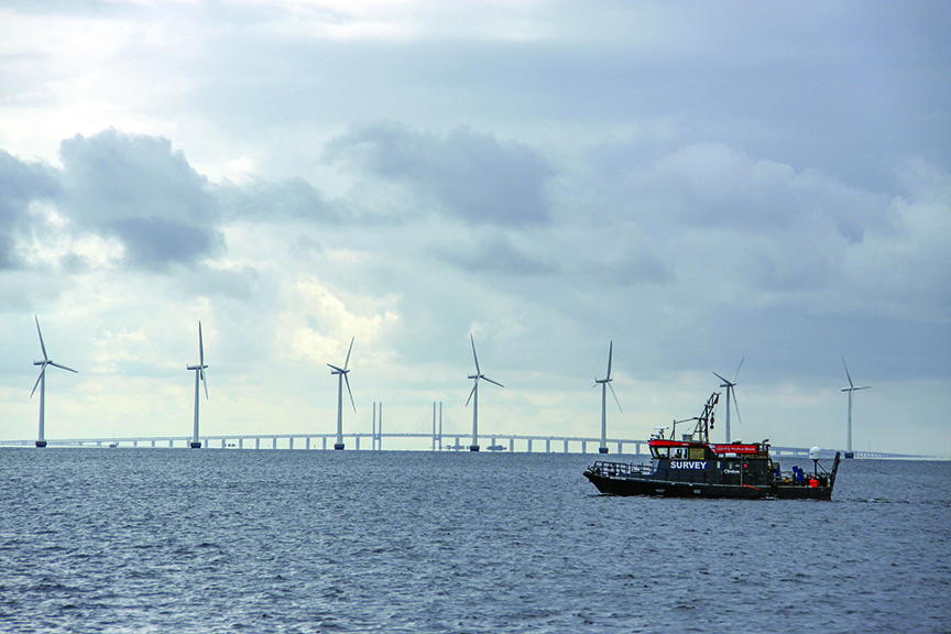 view of offshore wind turbines
