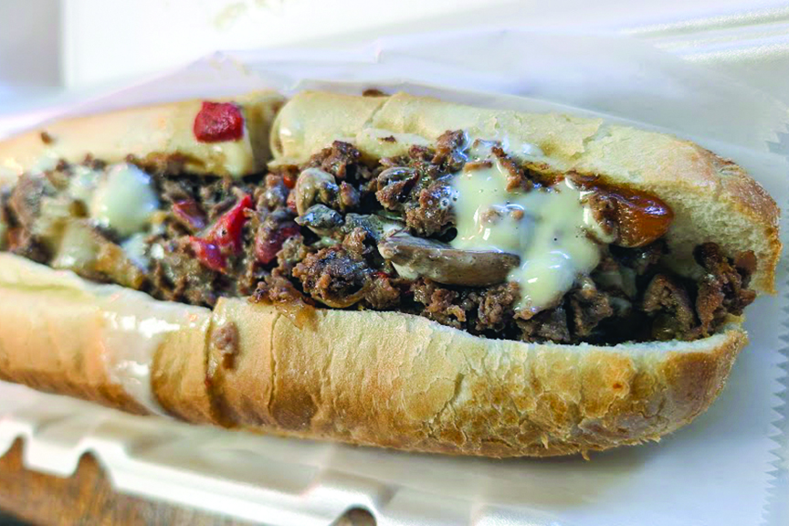 Cheesesteak on a Philadelphia Amoroso’s roll
