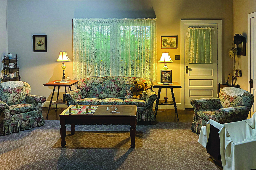 The Waltons interior living room is replicated inside the Walton's Mountain Museum in Schuyler, Virginia.
