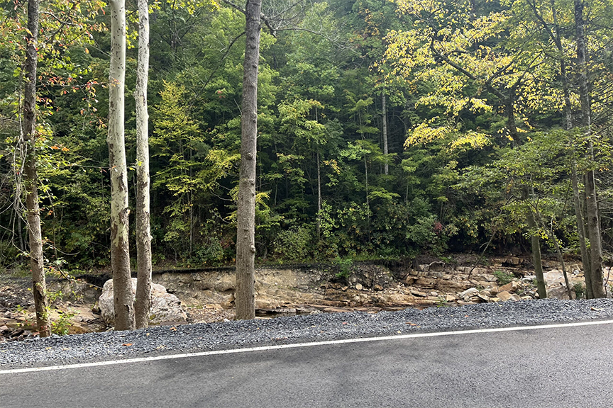 Part of Virginia Creeper Trail that was damaged in Hurricane Helene.