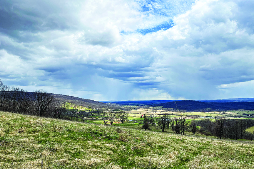 Landscape on a clear winters day at Sky Meadows Park