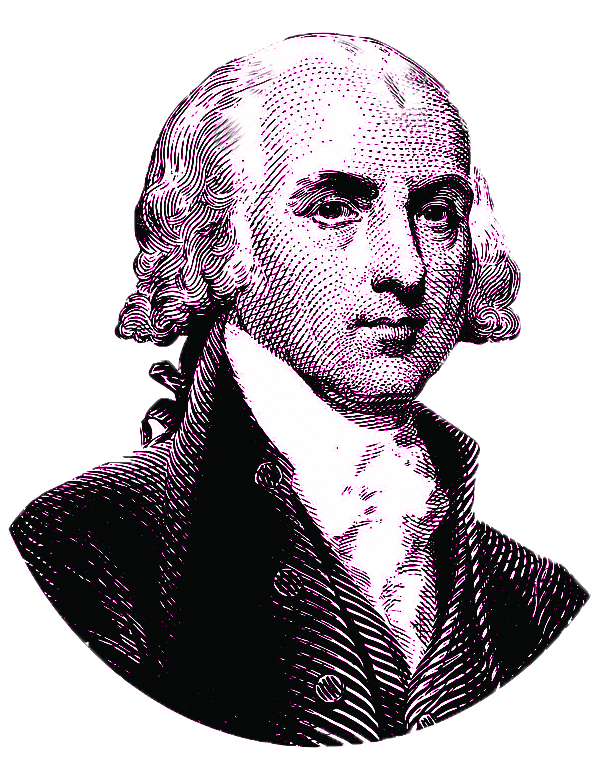 illustrated portrait of james madison