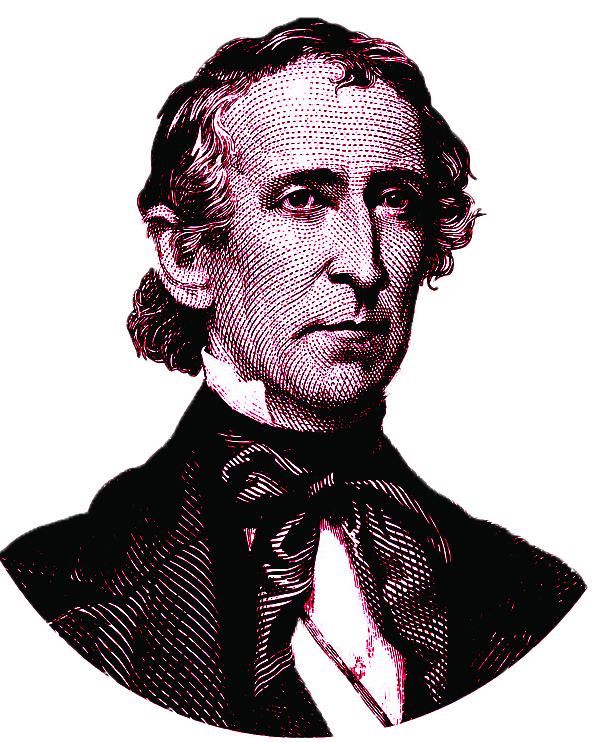 Illustrated portrait of John Tyler