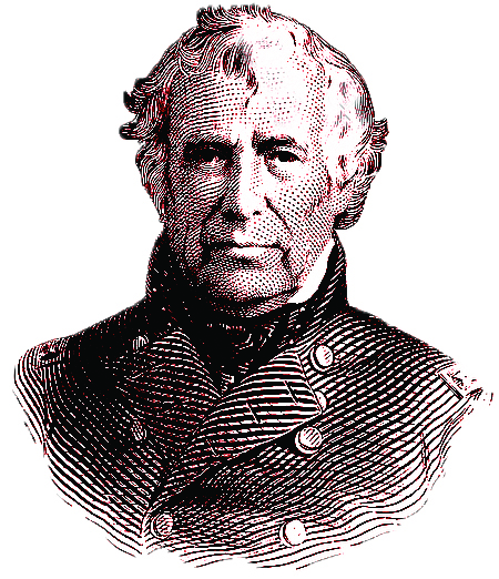 Illustrated portrait of Zachary Taylor