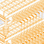 Illustration showing capacitor bank at a modern substation